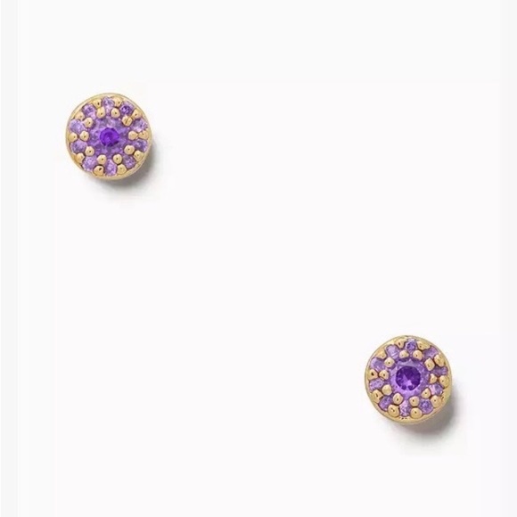 “Something Sparkly" Light purple, round CZ studs by Kate Spade - New wit… - Picture 1 of 9